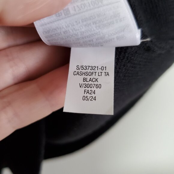 GAP CashSoft Sweater Vest Button Front V-Neck Textured Knit Black Women's Large - Picture 9 of 10